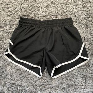 Black, Athletic Works, running/workout shorts, size: S (4-6)